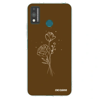 Hülle für Honor 9X Lite - Brown flowers