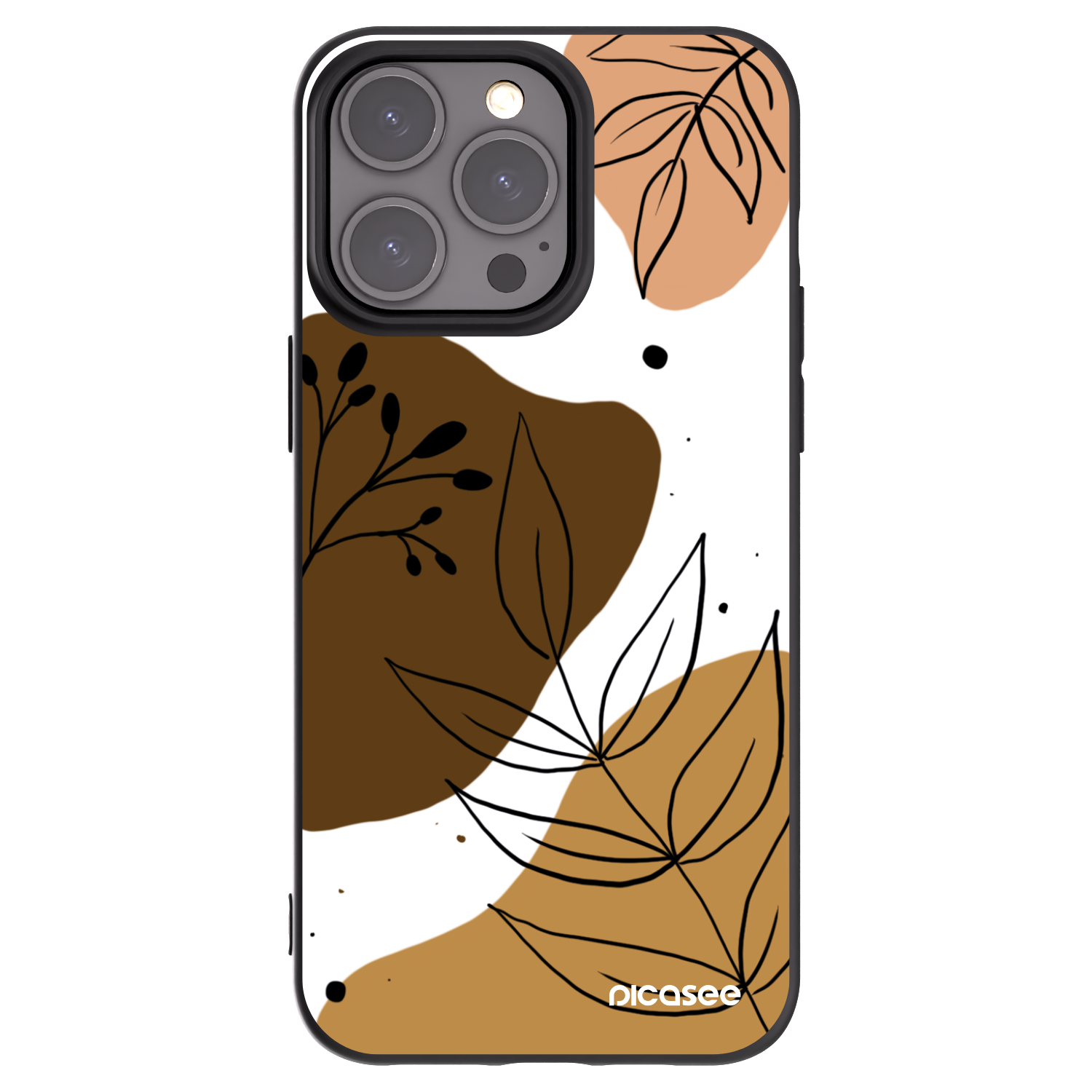 Picasee Apple iPhone 15 Pro Max Hülle - Schwarzes Silikon - Boho style