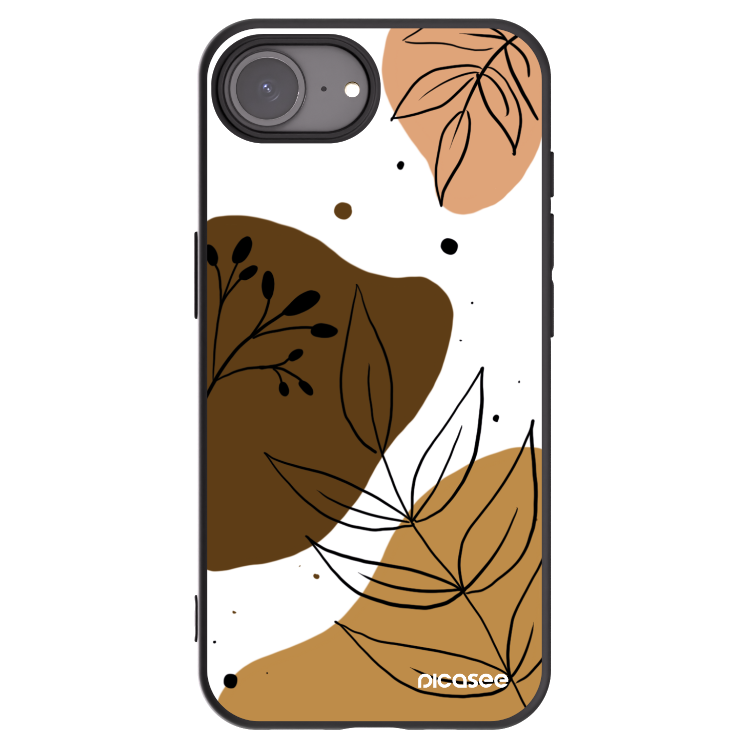 Picasee Apple iPhone 16e Hülle - Schwarzes Silikon - Boho style