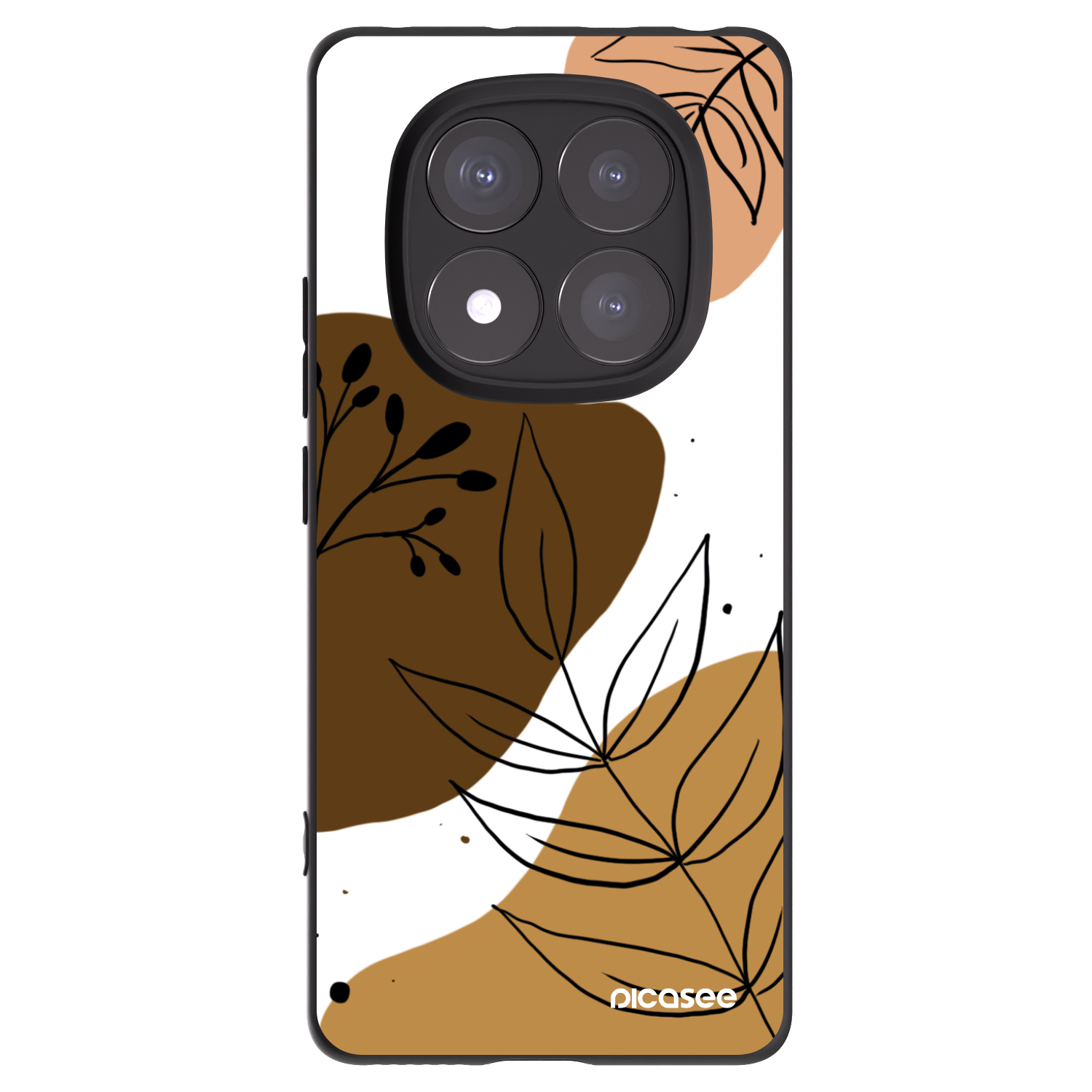 Picasee Xiaomi Redmi Note 14 Pro+ 5G Hülle - Schwarzes Silikon - Boho style