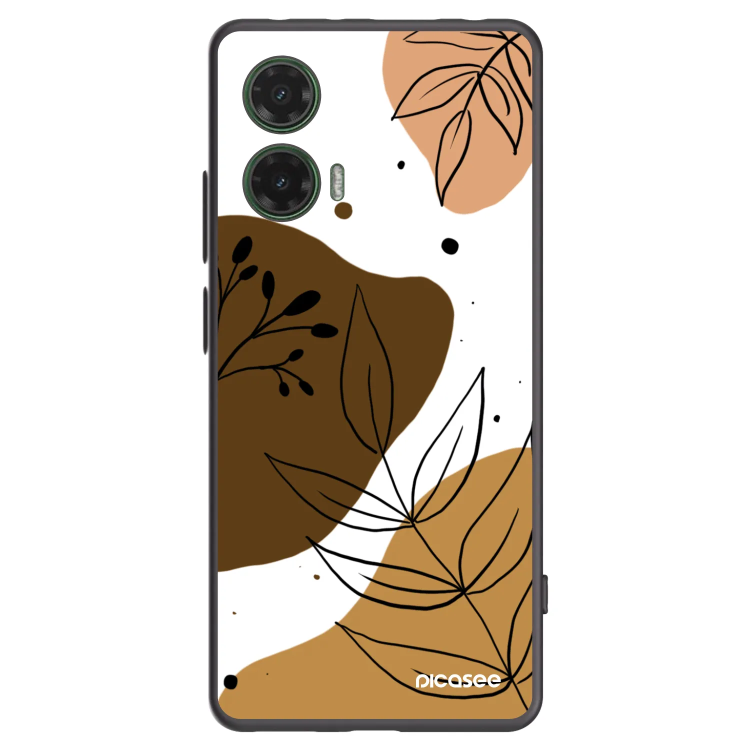 Picasee Motorola Moto G35 5G Hülle - Schwarzes Silikon - Boho style