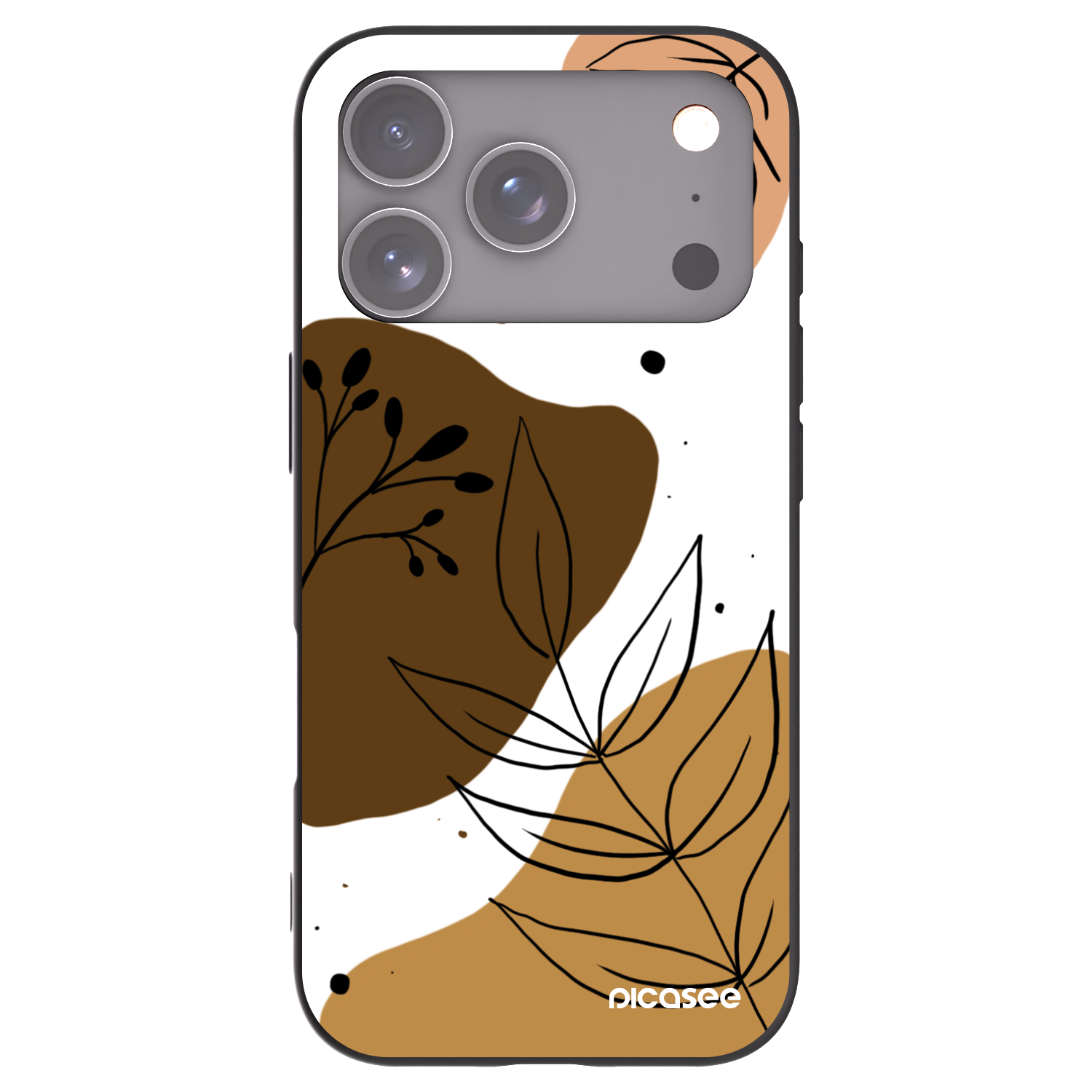 Picasee Apple iPhone 17 Pro Hülle - Schwarzes Silikon - Boho style