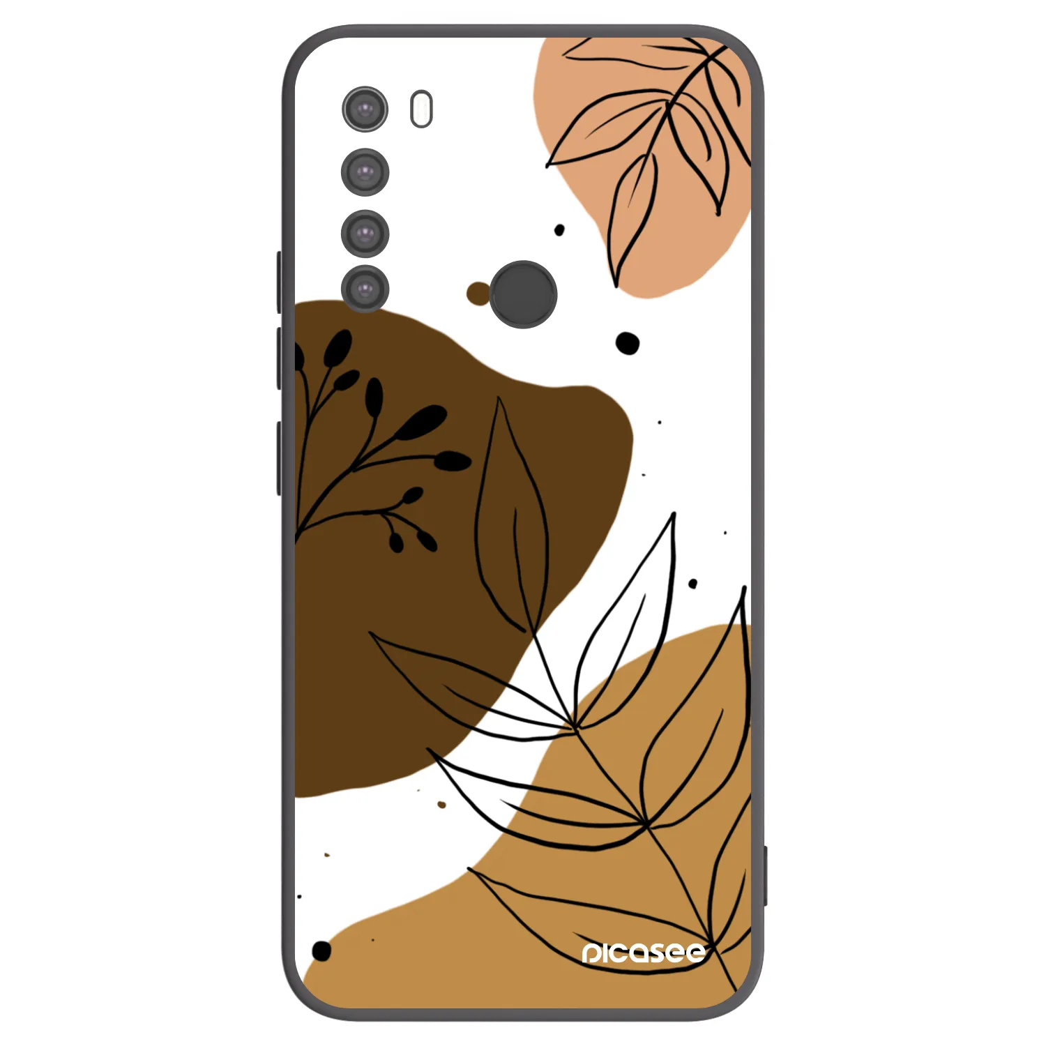 Picasee Xiaomi Redmi Note 8 Hülle - Schwarzes Silikon - Boho style
