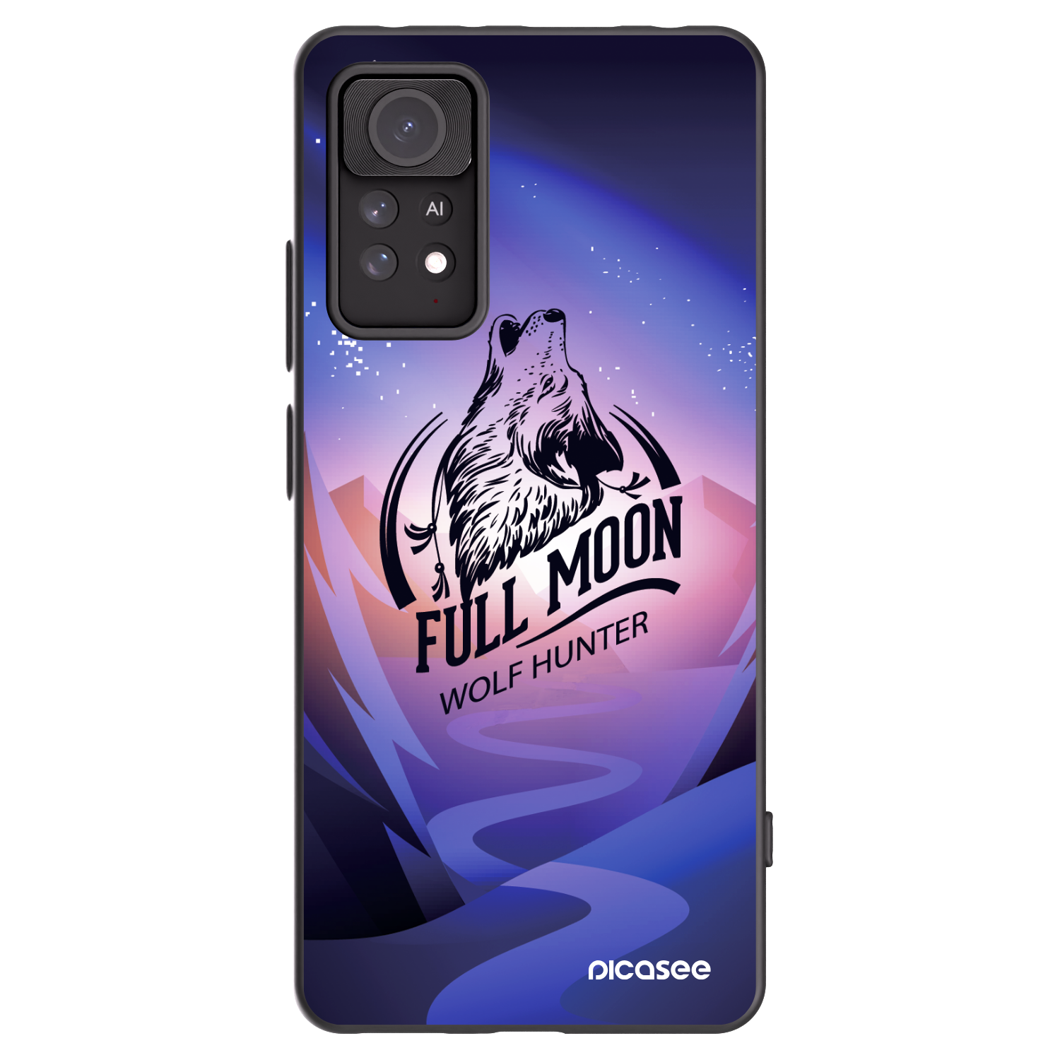 Picasee Xiaomi Redmi Note 11 Pro 5G Hülle - Schwarzes Silikon - Wolf