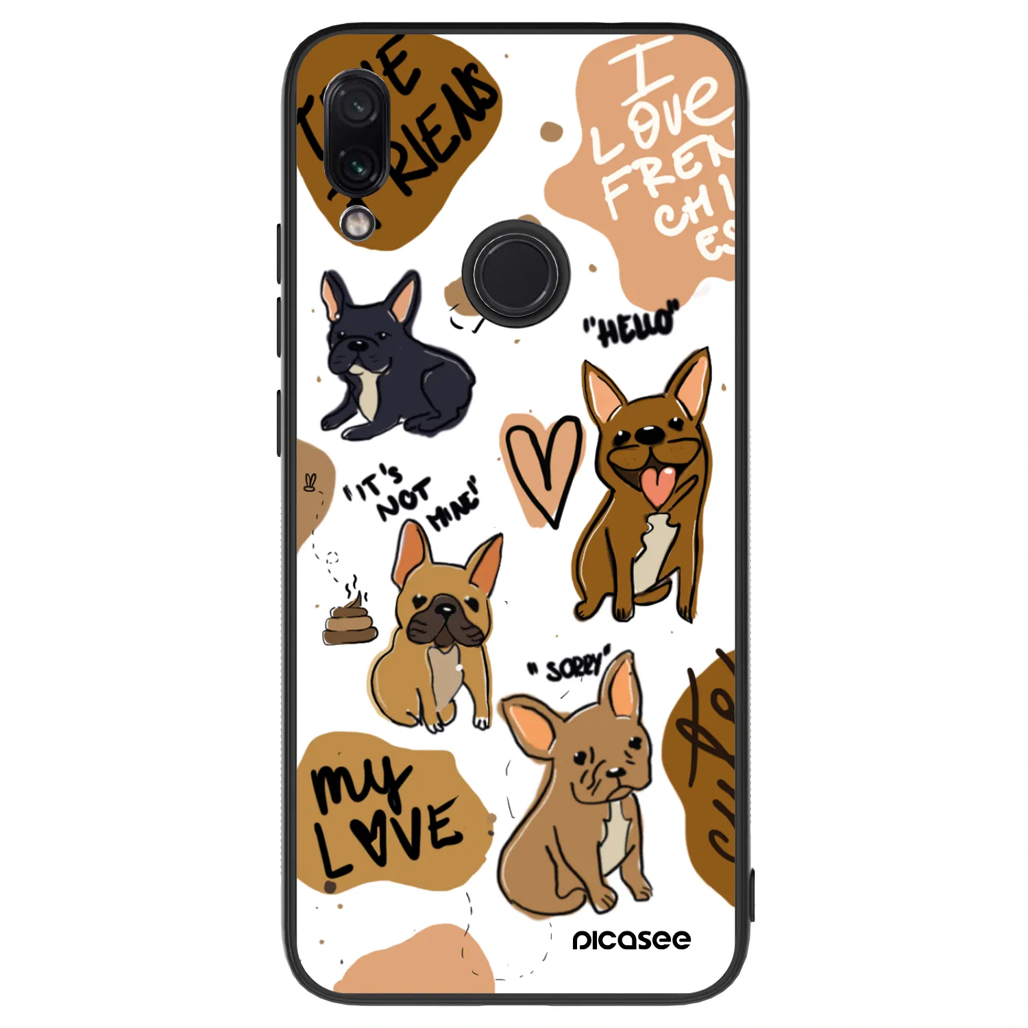 Picasee ULTIMATE CASE für Xiaomi Redmi Note 7 - Frenchies