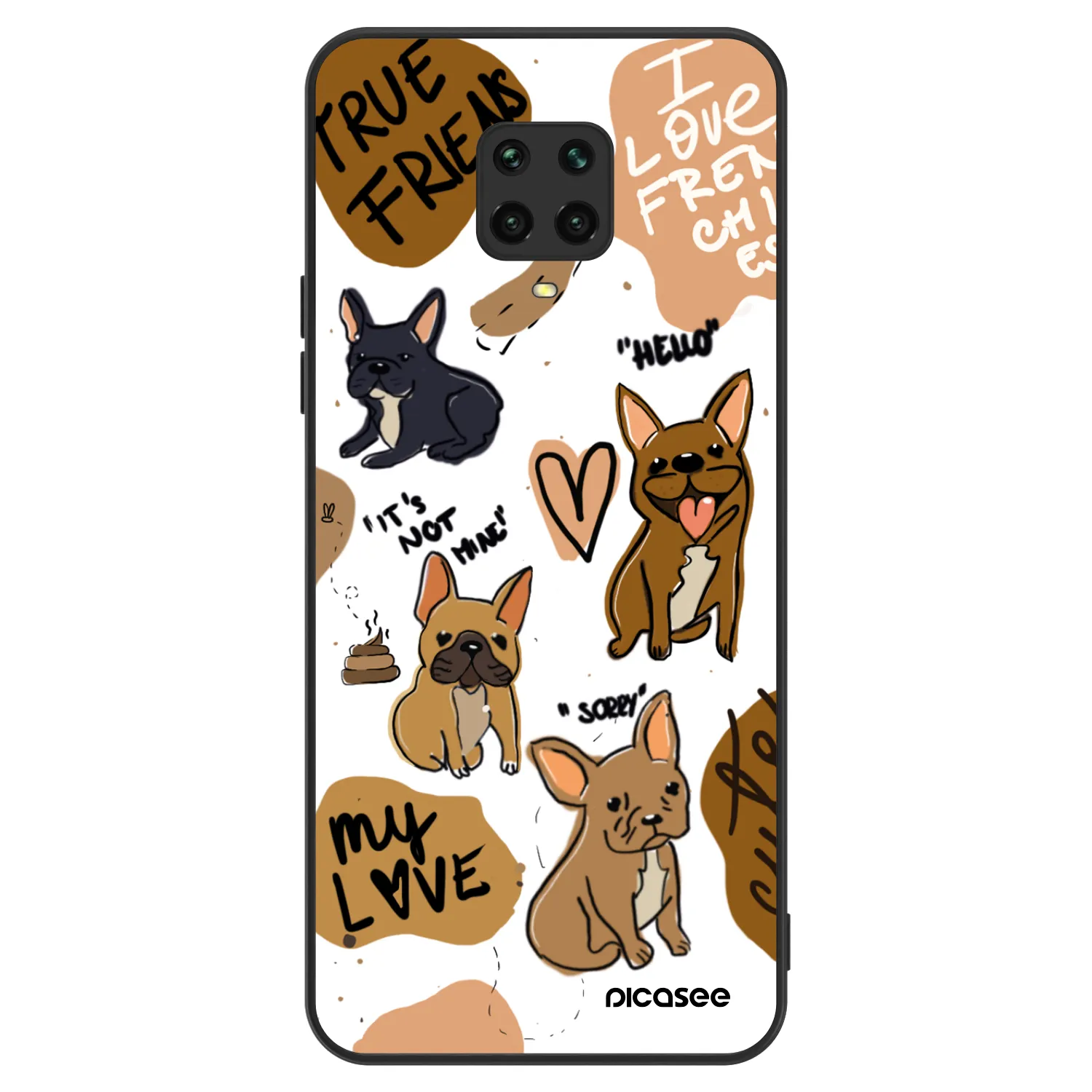 Picasee ULTIMATE CASE für Xiaomi Redmi Note 9S - Frenchies