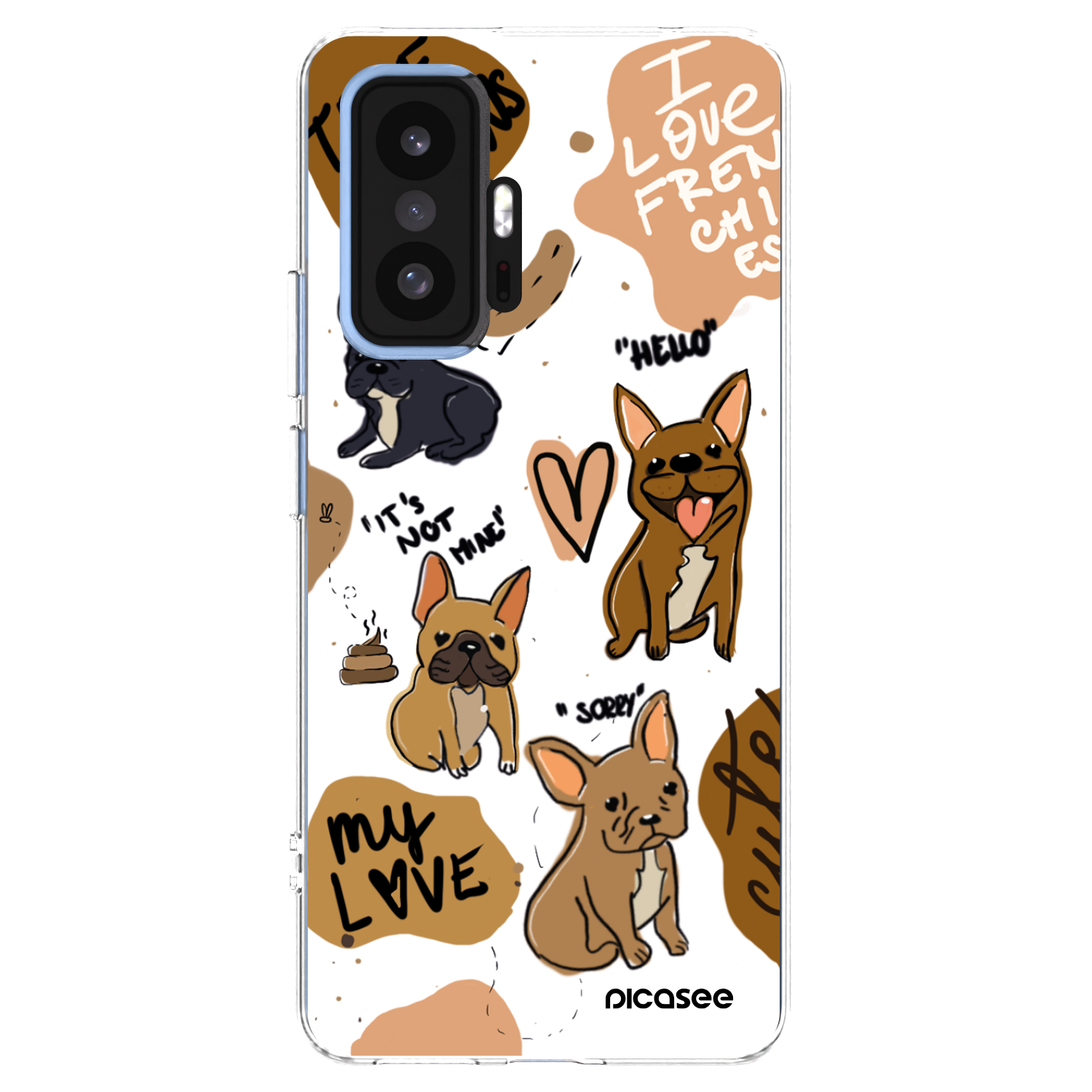 Picasee Xiaomi 11T Pro Hülle - Transparentes Silikon - Frenchies