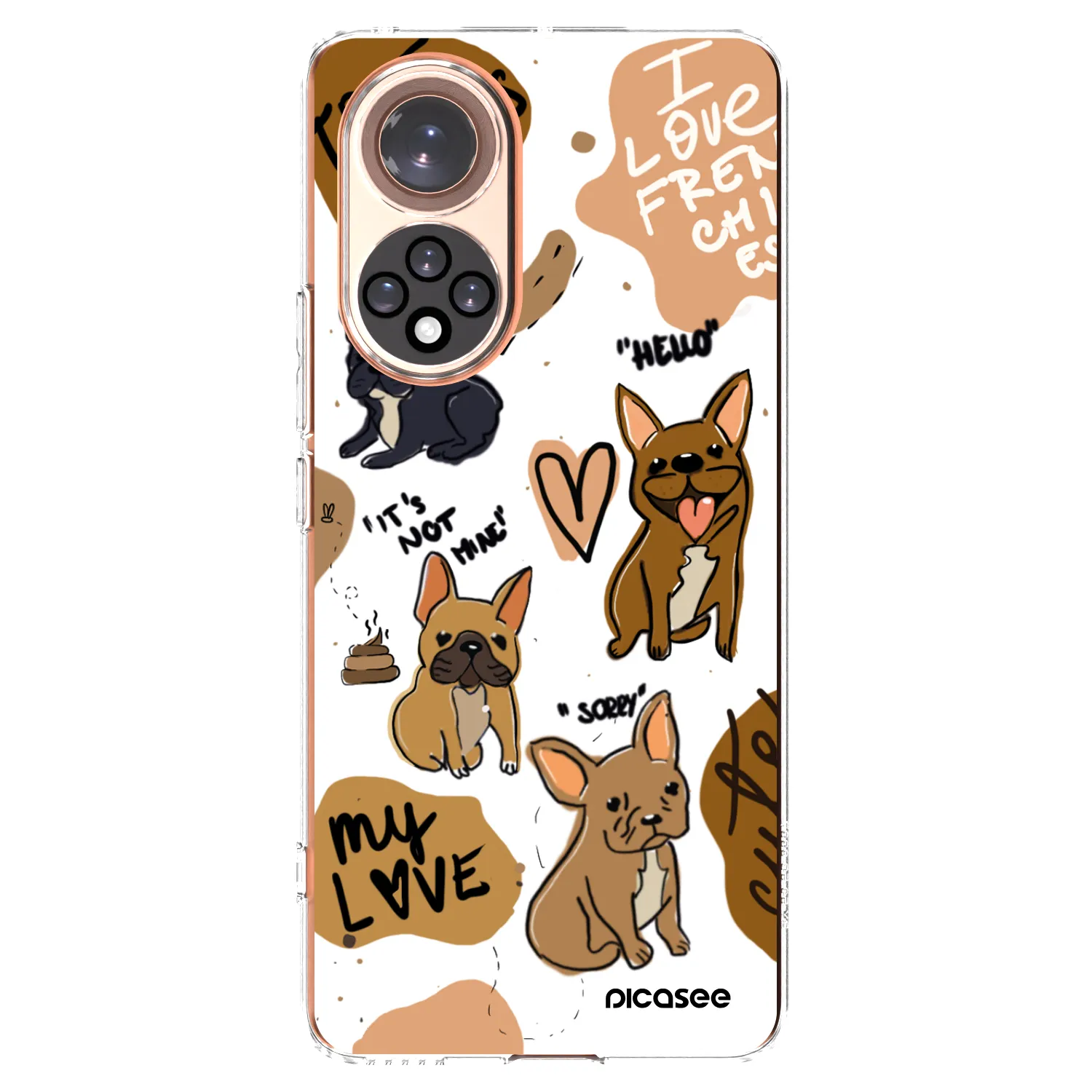 Picasee Honor 50 5G Hülle - Transparentes Silikon - Frenchies