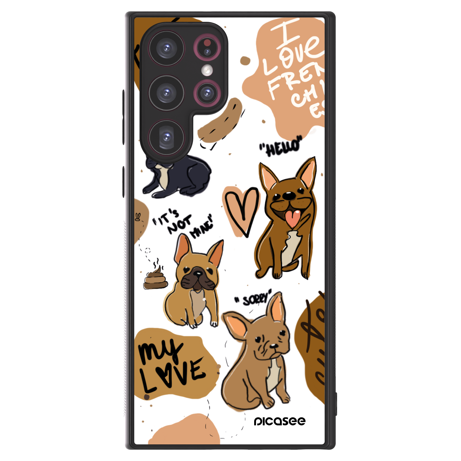 Picasee ULTIMATE CASE für Samsung Galaxy S22 Ultra 5G - Frenchies