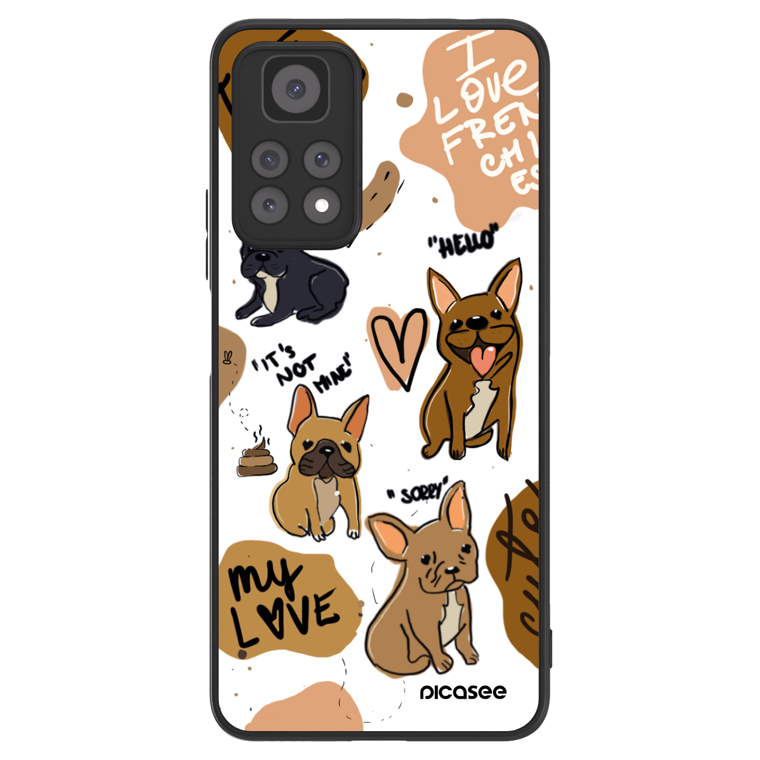 Picasee ULTIMATE CASE für Xiaomi Redmi Note 11 Pro 5G - Frenchies