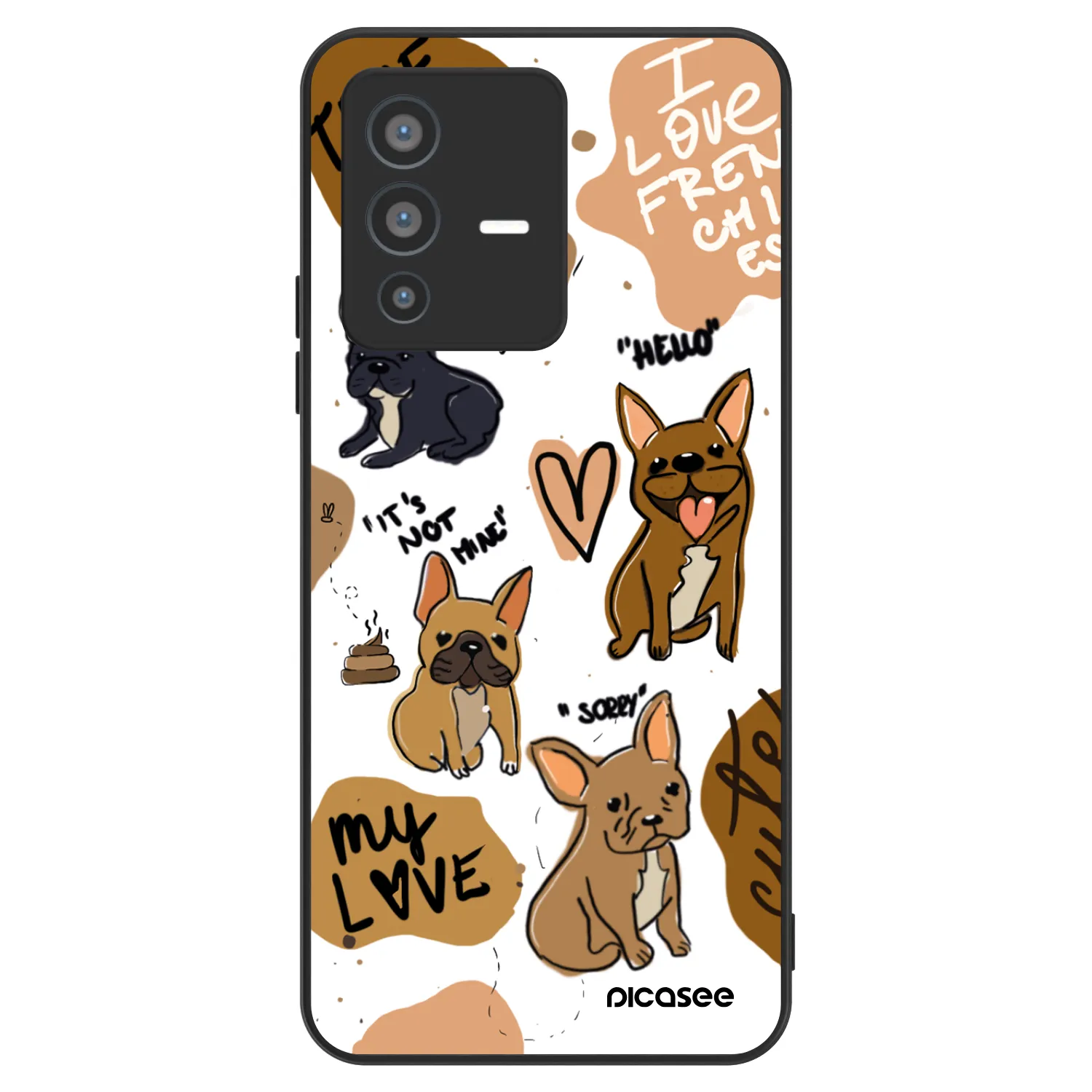 Picasee ULTIMATE CASE für Vivo V23 5G - Frenchies