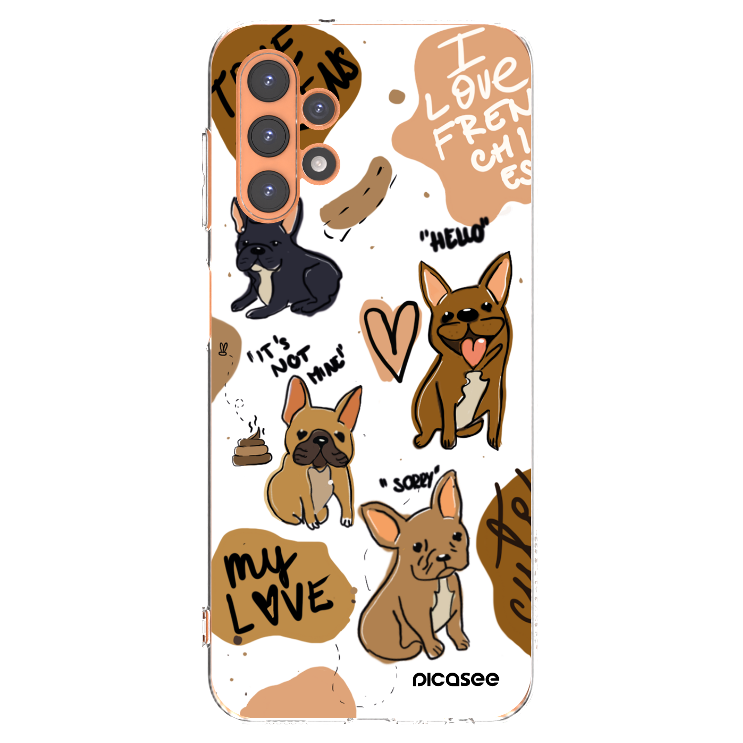 Picasee Samsung Galaxy A13 4G A135 Hülle - Transparentes Silikon - Frenchies