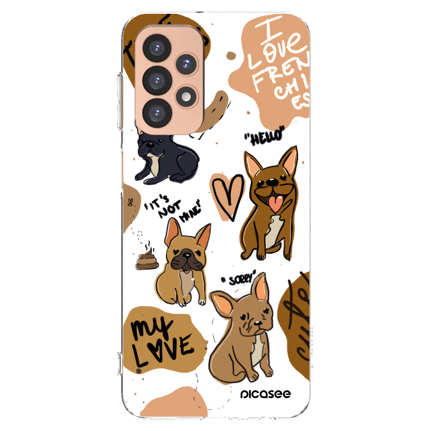 Picasee Samsung Galaxy A23 A236B 5G Hülle - Transparentes Silikon - Frenchies