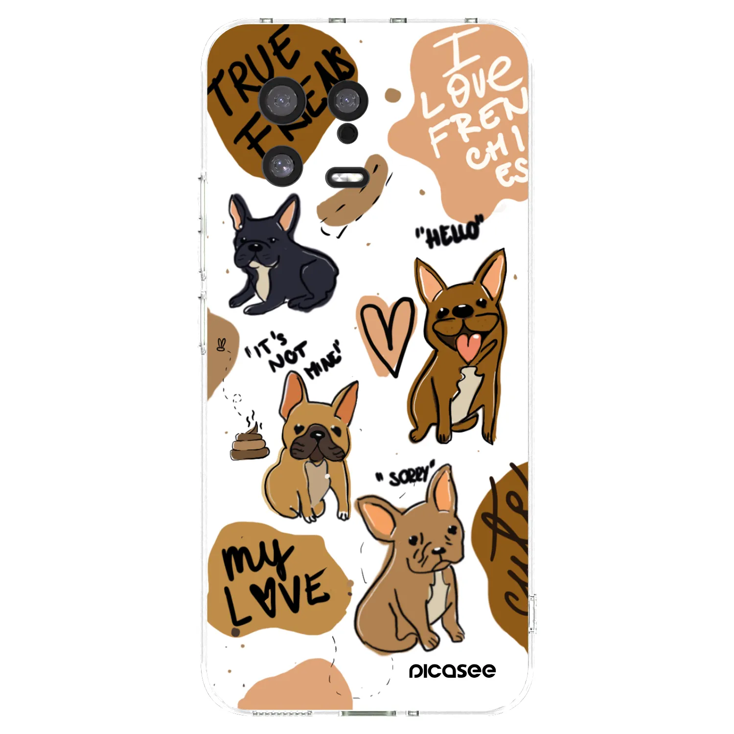 Picasee Xiaomi 13 Hülle - Transparentes Silikon - Frenchies