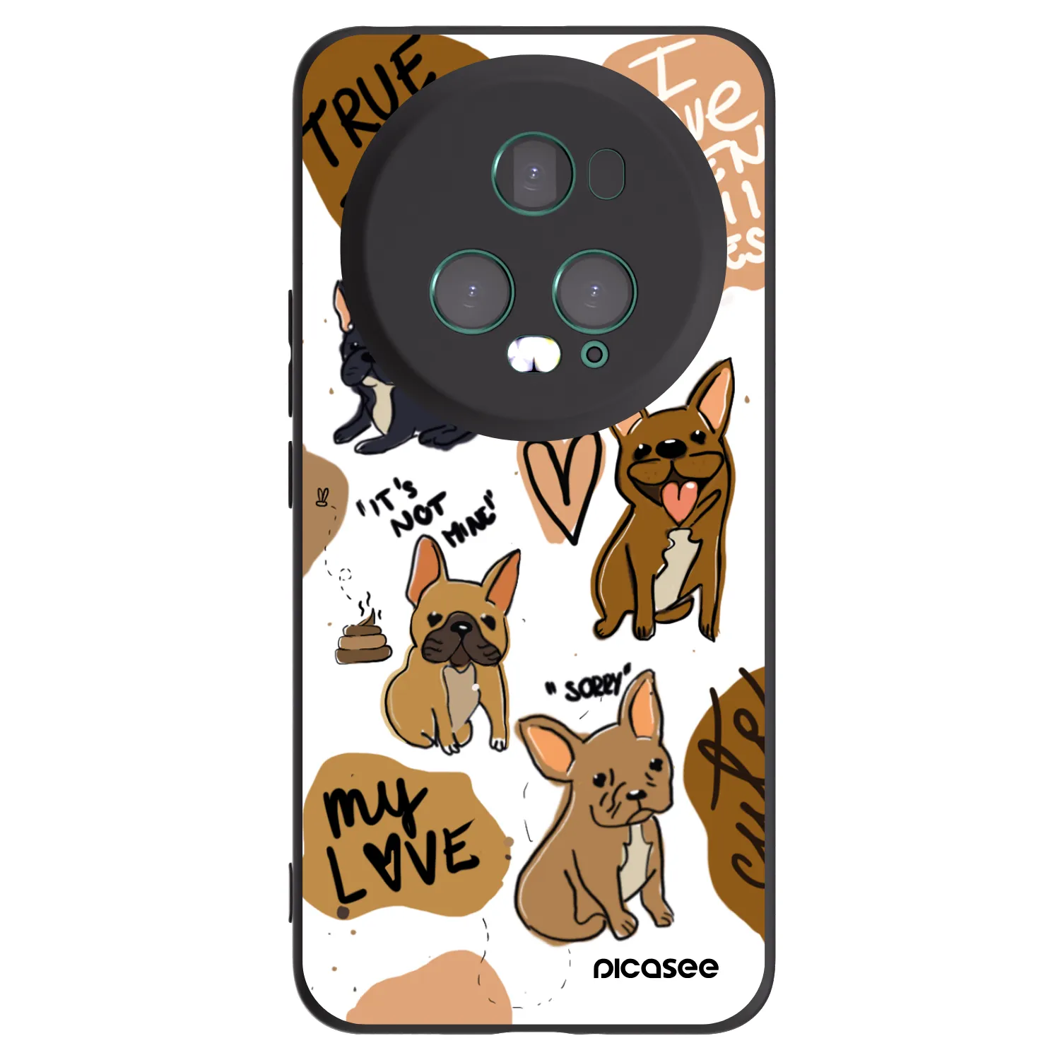 Picasee Honor Magic5 Pro Hülle - Schwarzes Silikon - Frenchies