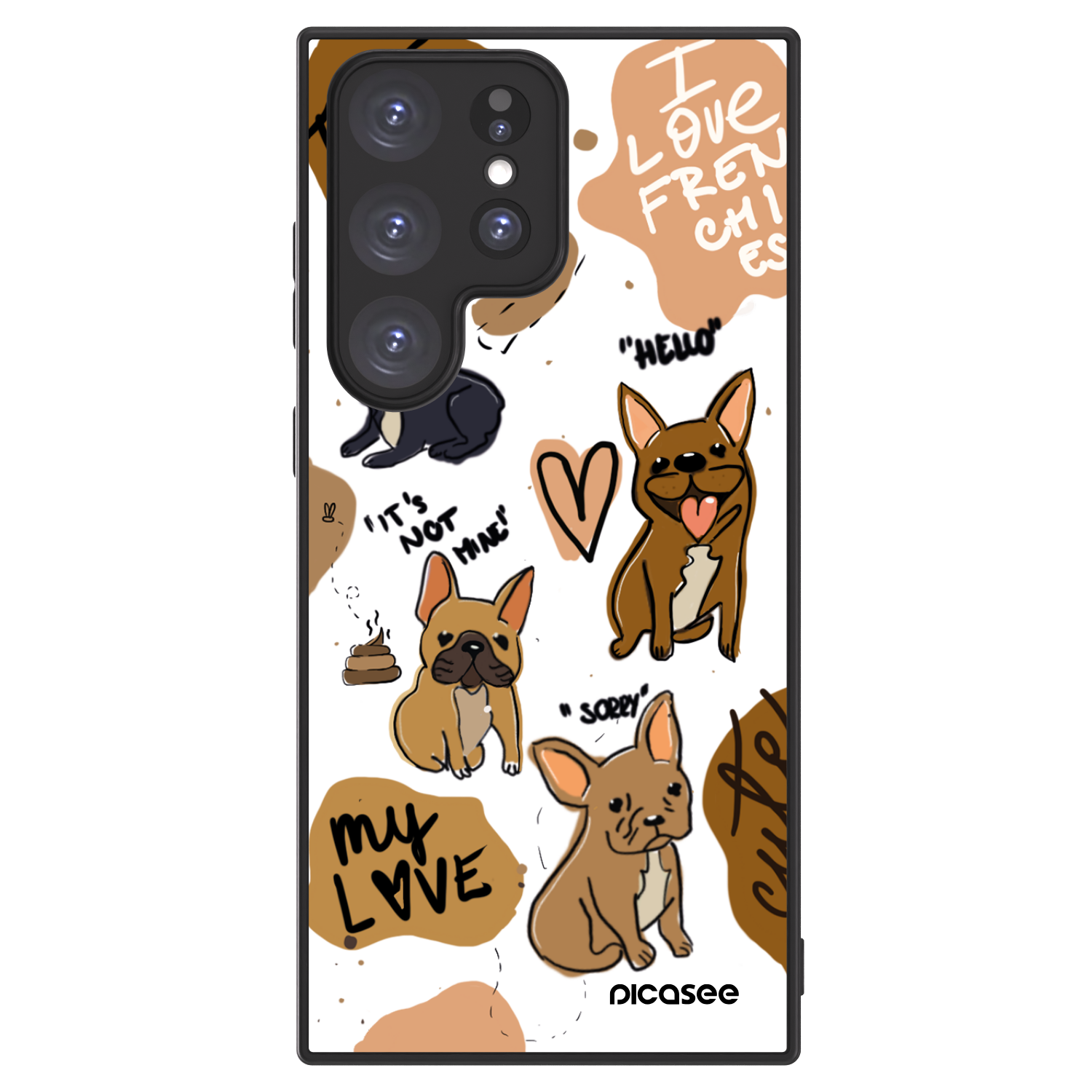 Picasee ULTIMATE CASE PowerShare für Samsung Galaxy S23 Ultra 5G - Frenchies