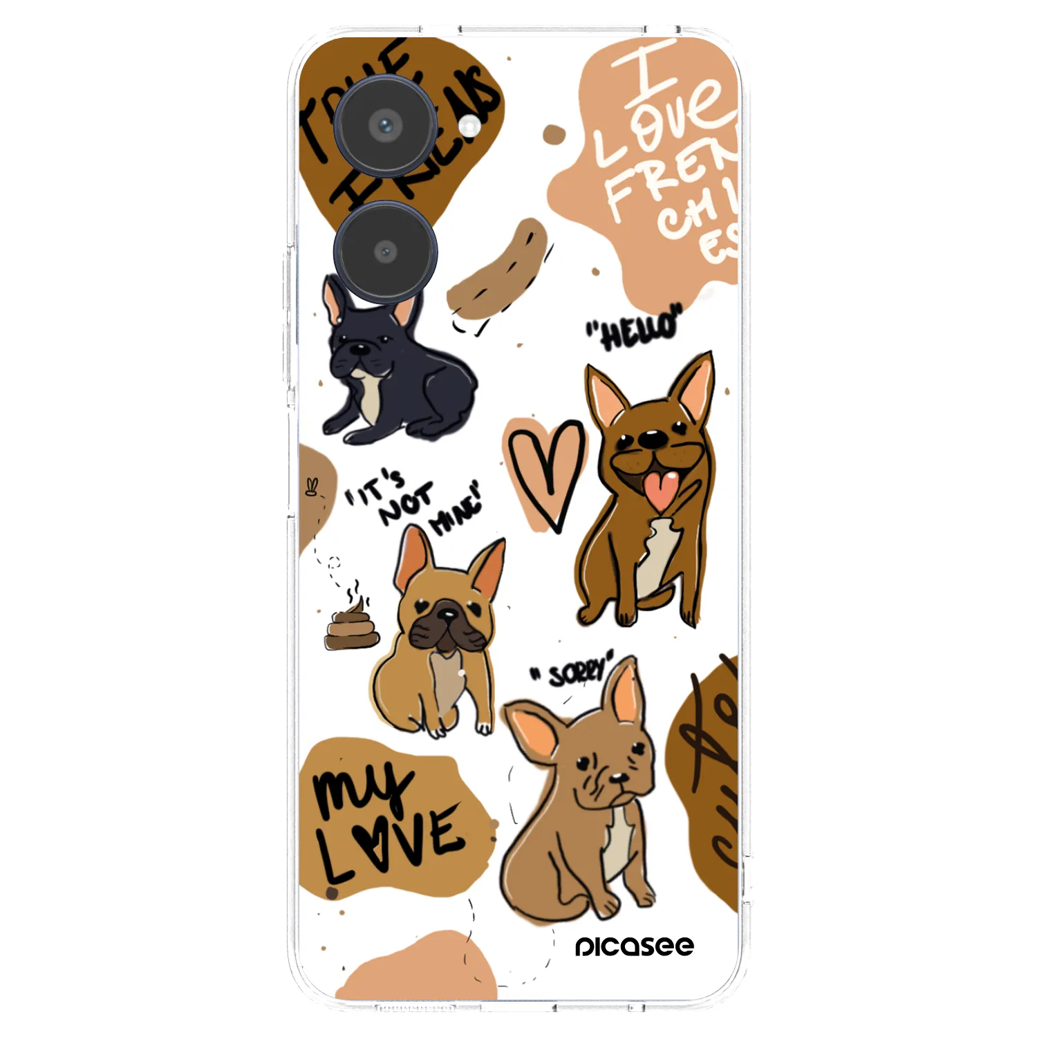 Picasee Realme 10 4G Hülle - Transparentes Silikon - Frenchies