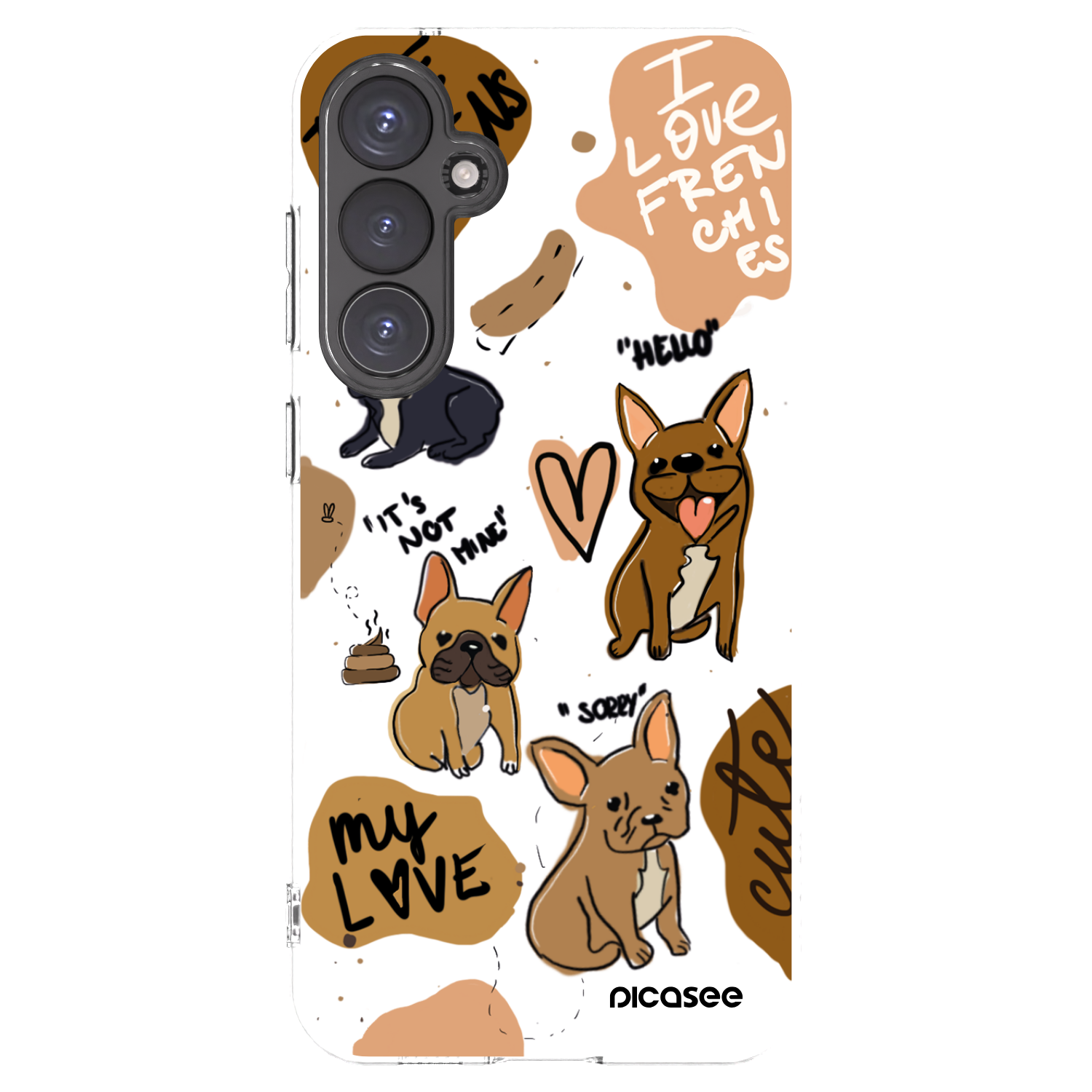 Picasee Samsung Galaxy S23 FE S711B Hülle - Transparentes Silikon - Frenchies