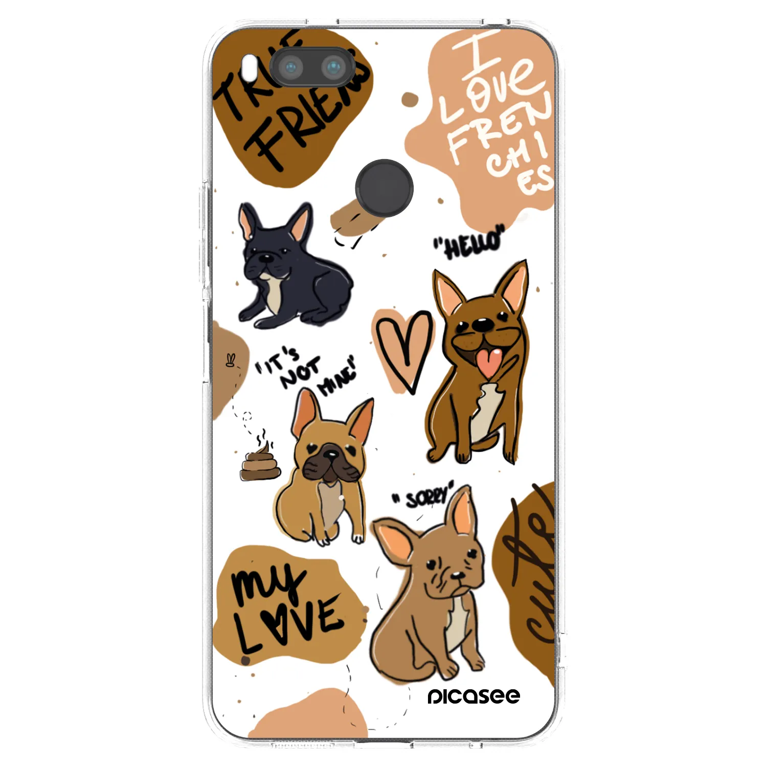 Picasee Xiaomi Mi A1 Global Hülle - Transparentes Silikon - Frenchies