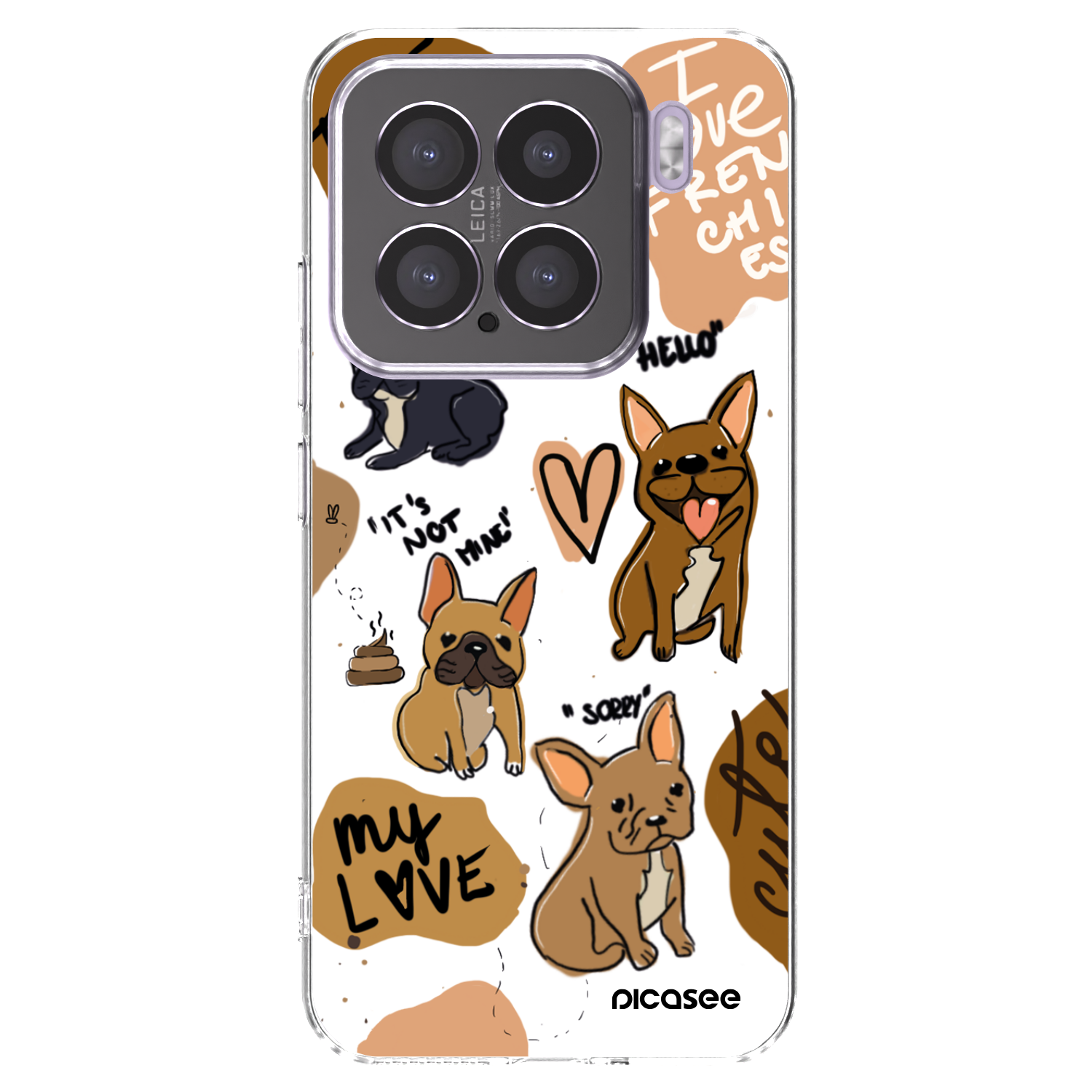 Picasee Xiaomi 15 Hülle - Transparentes Silikon - Frenchies