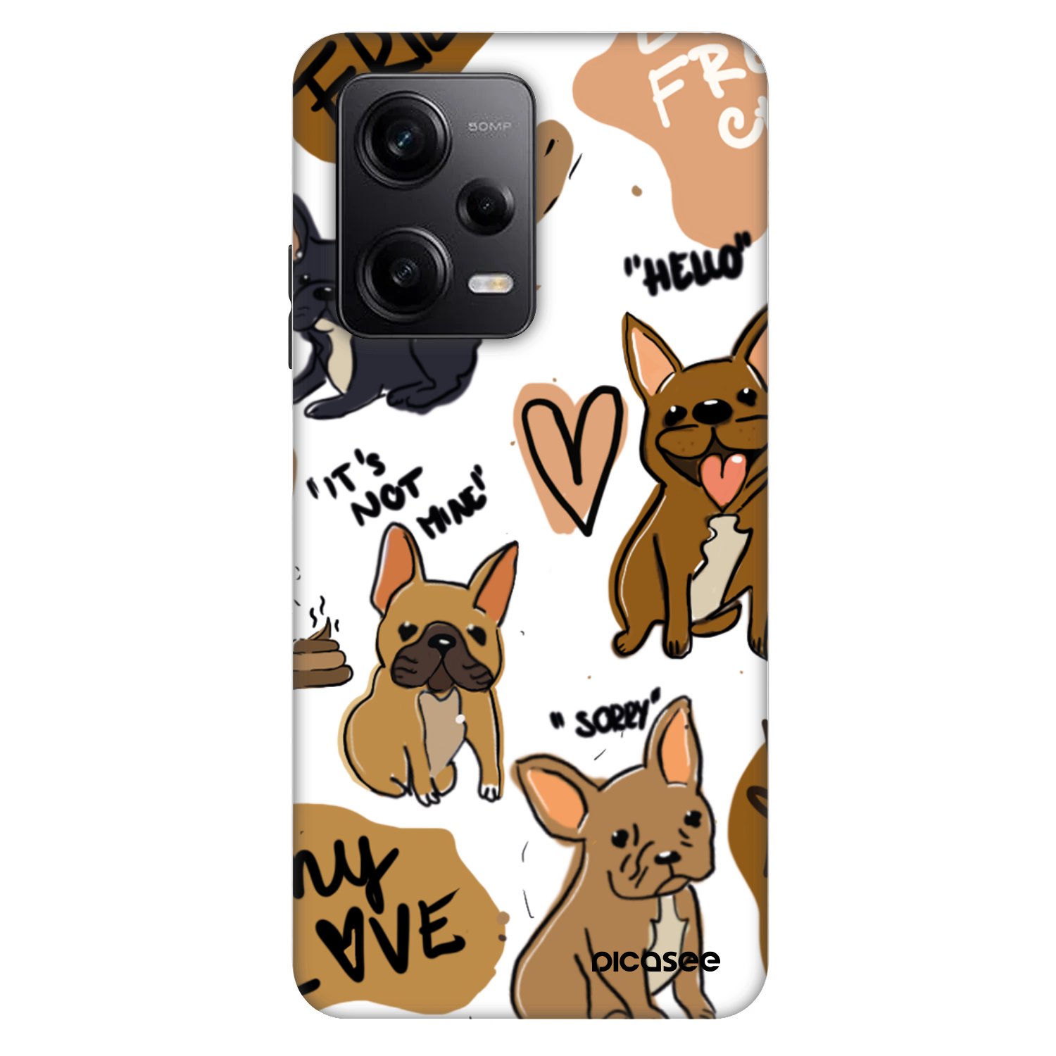 Picasee Fashion Case für Xiaomi Redmi Note 12 Pro 5G - Frenchies