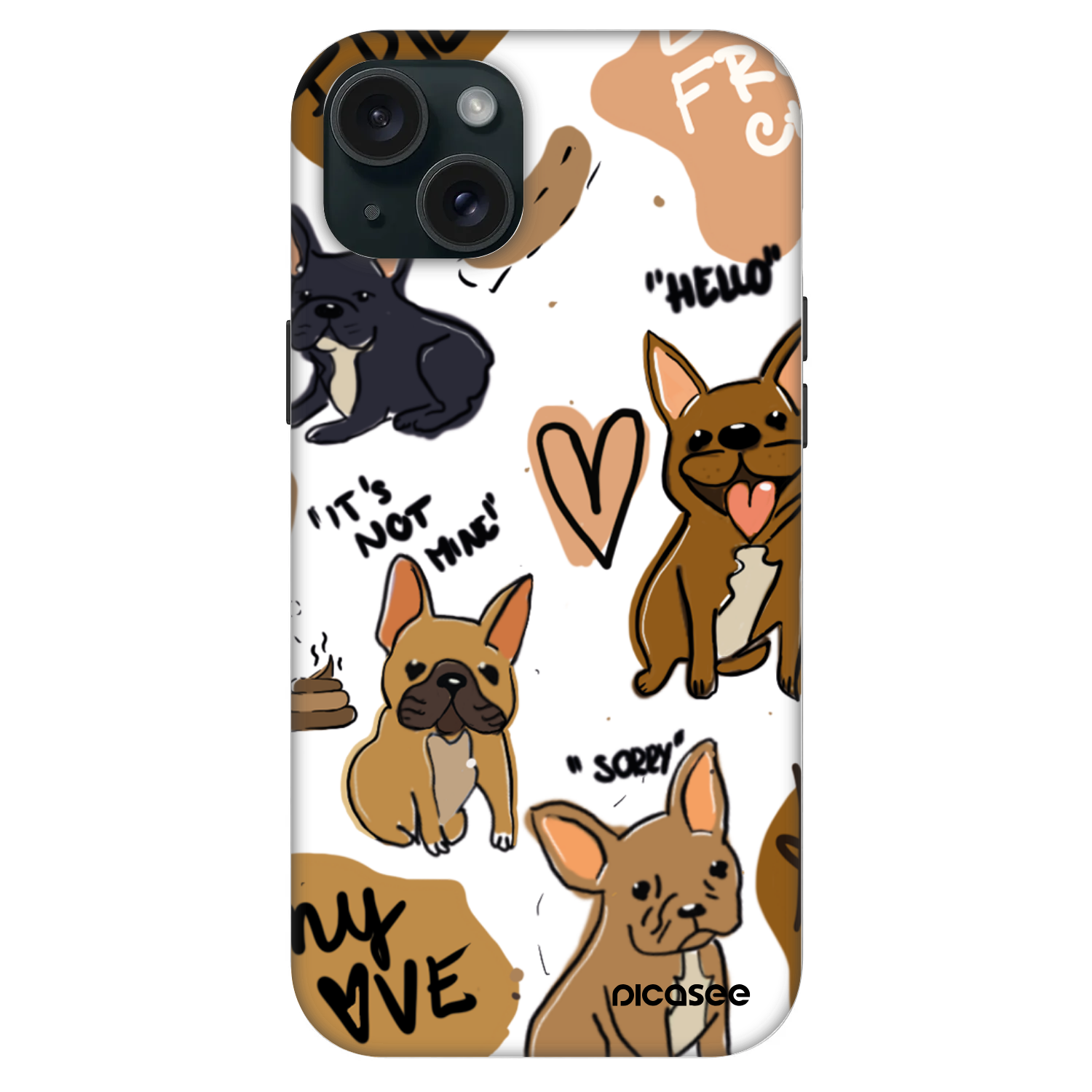 Picasee Fashion Case MagSafe für Apple iPhone 15 Plus - Frenchies
