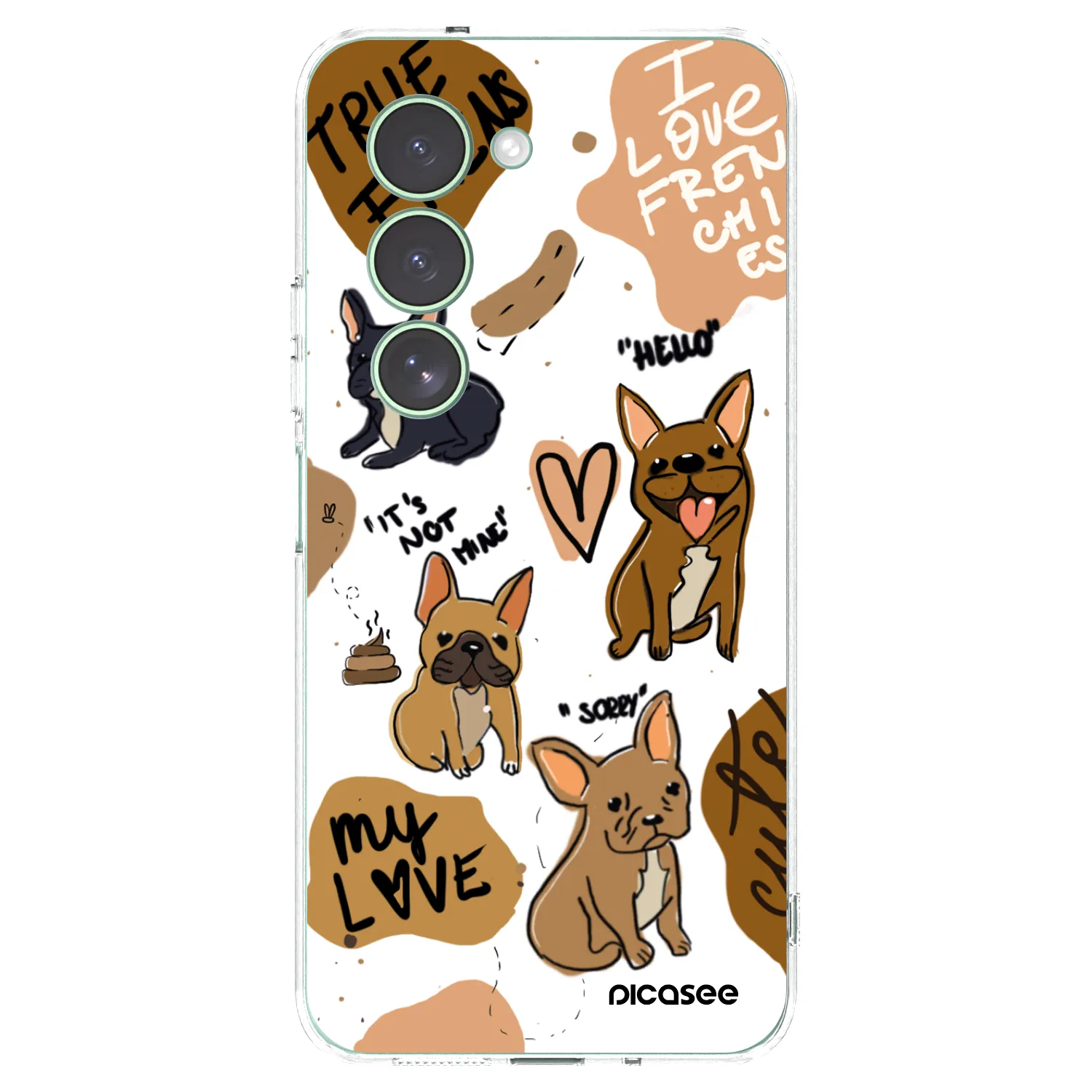 Picasee Xiaomi Redmi 15 5G Hülle - Transparentes Silikon - Frenchies