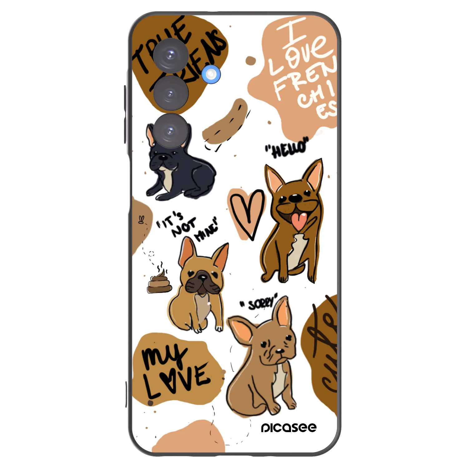 Picasee Samsung Galaxy A17 5G Hülle - Schwarzes Silikon - Frenchies
