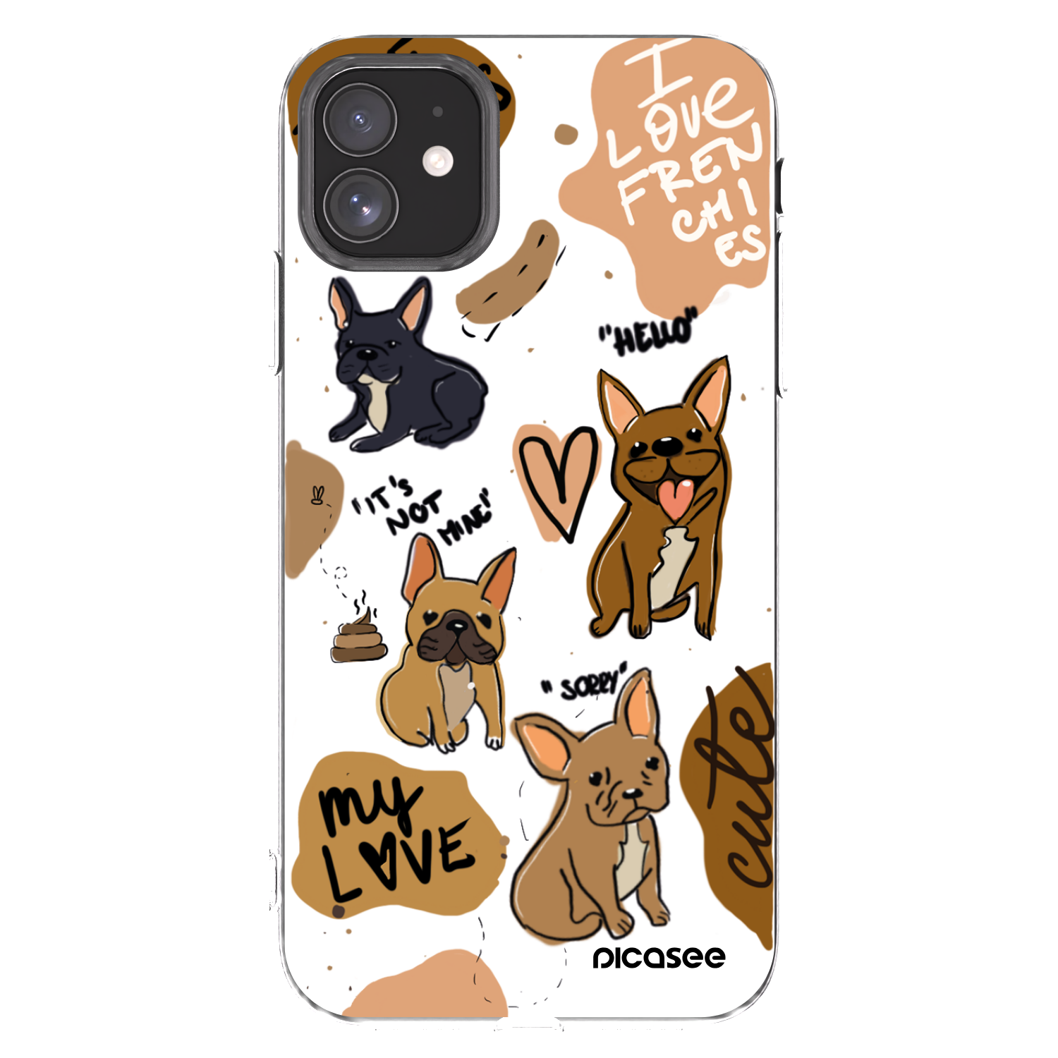 Picasee Apple iPhone 11 Hülle - Transparentes Silikon - Frenchies