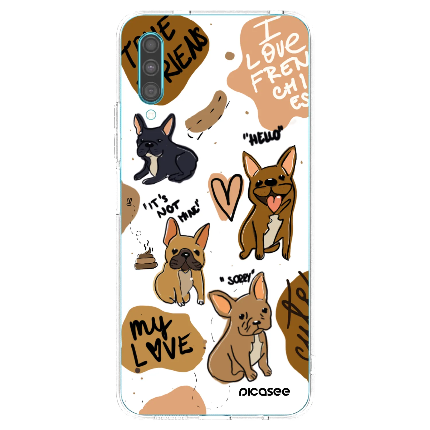 Picasee Samsung Galaxy A30s A307F Hülle - Transparentes Silikon - Frenchies