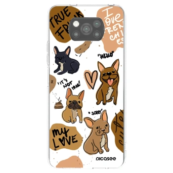 Picasee Xiaomi Poco X3 Hülle - Schwarzes Silikon - Frenchies