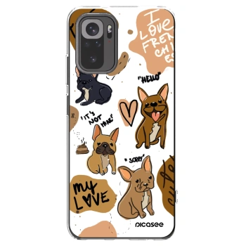 Picasee Xiaomi Redmi Note 10 Hülle - Transparentes Silikon - Frenchies