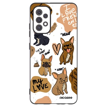 Picasee Samsung Galaxy A32 5G A326B Hülle - Schwarzes Silikon - Frenchies