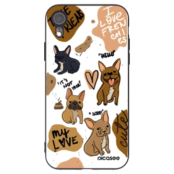 Picasee Apple iPhone XR Hülle - Schwarzes Silikon - Frenchies
