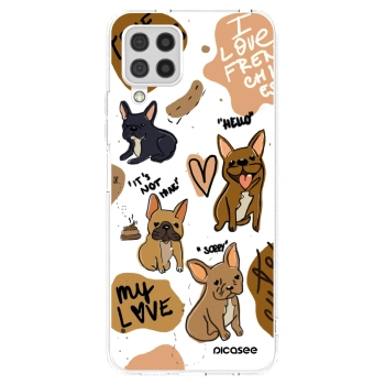 Picasee Samsung Galaxy A22 A225F 4G Hülle - Transparentes Silikon - Frenchies