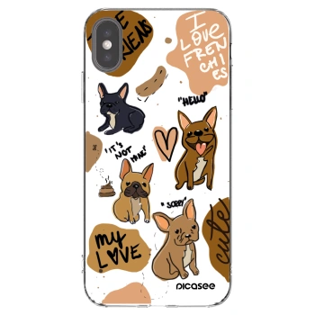 Picasee Apple iPhone XS Max Hülle - Transparentes Silikon - Frenchies