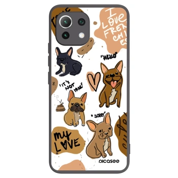 Picasee Xiaomi 11 Lite 5G NE Hülle - Schwarzes Silikon - Frenchies