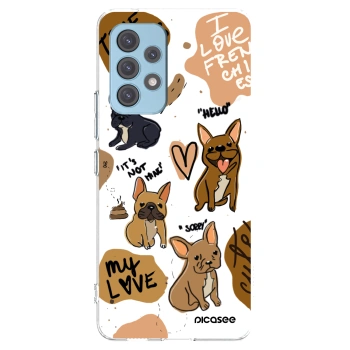 Picasee Samsung Galaxy A53 5G A536 Hülle - Transparentes Silikon - Frenchies