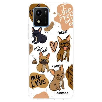 Picasee Vivo Y01 Hülle - Transparentes Silikon - Frenchies