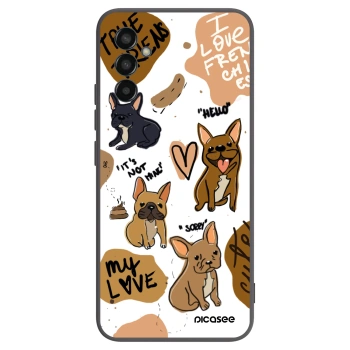 Picasee Samsung Galaxy M13 M135F Hülle - Schwarzes Silikon - Frenchies