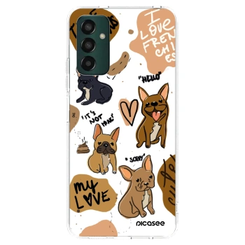 Picasee Samsung Galaxy M13 M135F Hülle - Transparentes Silikon - Frenchies