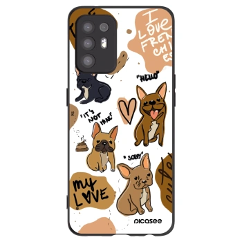 Picasee OPPO A94 5G Hülle - Schwarzes Silikon - Frenchies