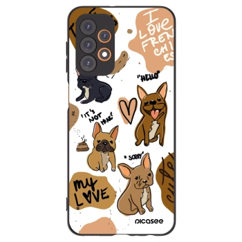 Picasee Samsung Galaxy A23 A236B 5G Hülle - Schwarzes Silikon - Frenchies