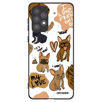 Picasee Samsung Galaxy A73 5G Hülle - Schwarzes Silikon - Frenchies