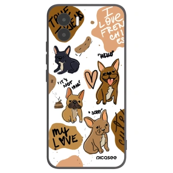 Picasee Xiaomi Redmi A1 Hülle - Schwarzes Silikon - Frenchies