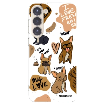 Picasee Samsung Galaxy S23+ 5G Hülle - Transparentes Silikon - Frenchies