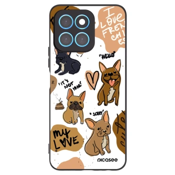 Picasee Honor X6 Hülle - Schwarzes Silikon - Frenchies