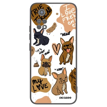 Picasee Xiaomi Redmi Note 11S 5G Hülle - Schwarzes Silikon - Frenchies