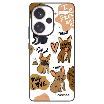 Picasee Xiaomi Redmi Note 13 Pro+ 5G Hülle - Schwarzes Silikon - Frenchies