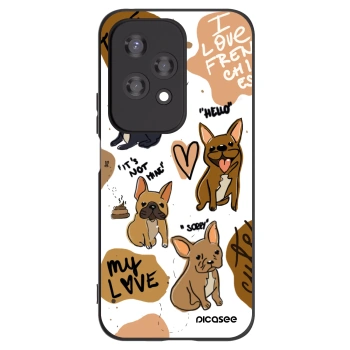Picasee Honor 200 Lite Hülle - Schwarzes Silikon - Frenchies